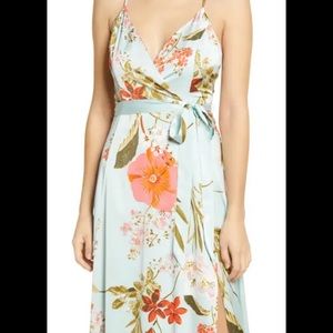 Still the One Floral Faux Wrap Gown